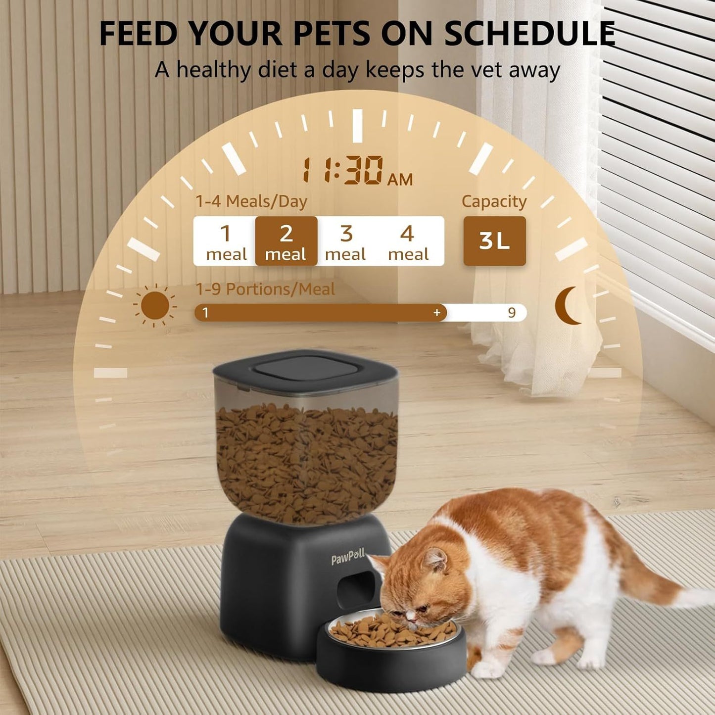 Automatic Feeder & Water Dispenser with Voice - Pawsitive Cuddles
