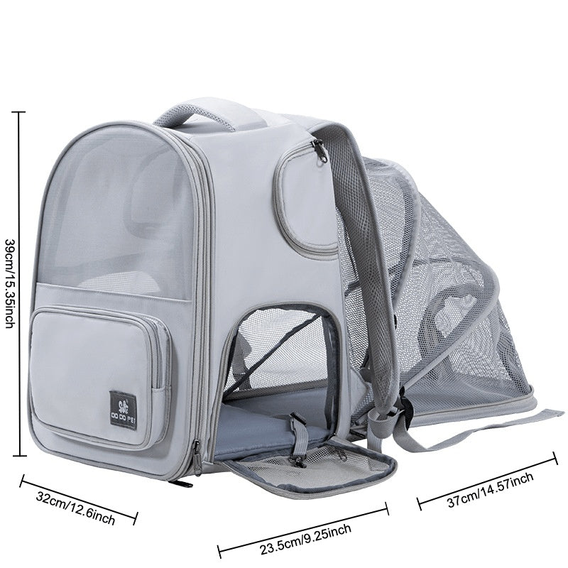 Adventure-Ready Expandable Pet Carrier Backpack - Pawsitive Cuddles