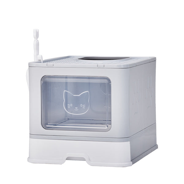 Modern Grey Cat Litter Box - Pawsitive Cuddles