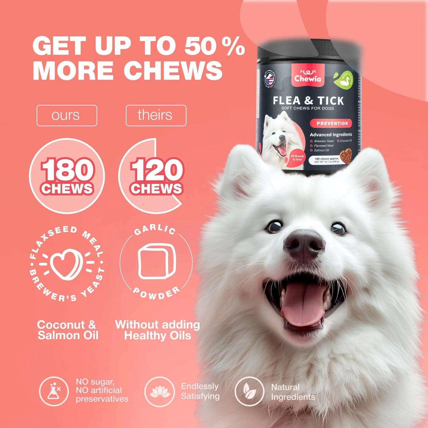 Flea & Tick Prevention with Immune Support Soft Treats - Pawsitive Cuddles