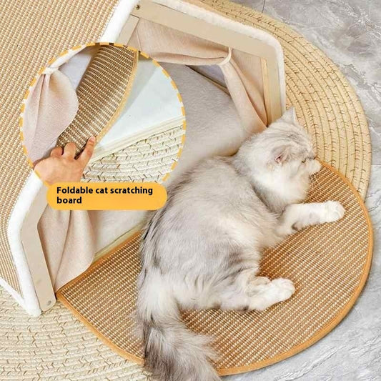 Sisal Cat Tent with Scratch Board - Pawsitive Cuddles