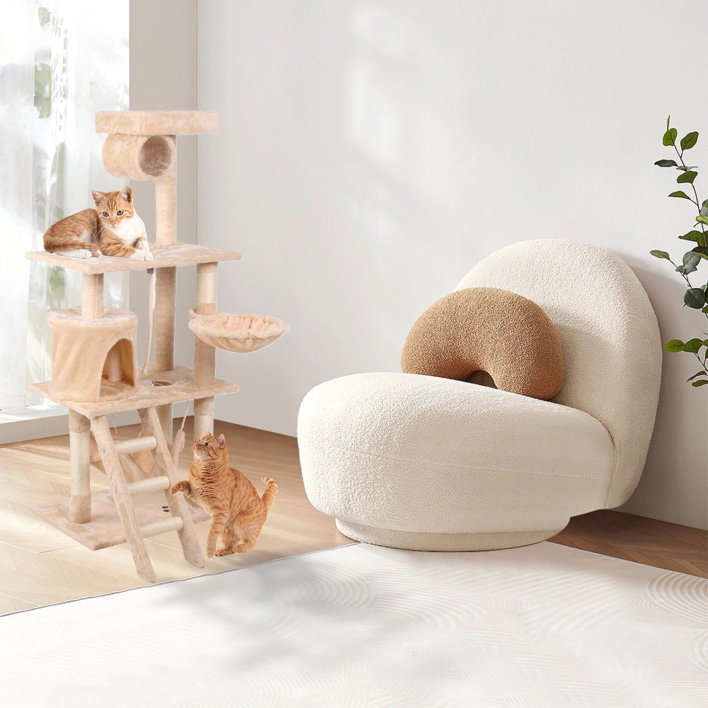 Multi-Level Indoor Cat Tower for Climbing - Pawsitive Cuddles