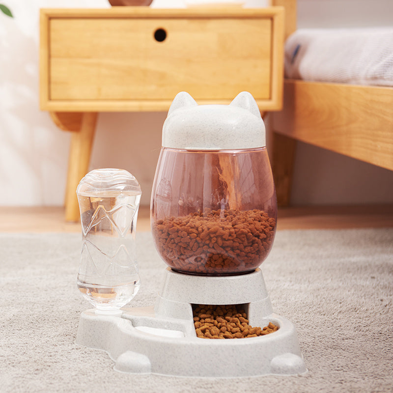 2-in-1 Automatic Pet Feeder and Water Fountain - Pawsitive Cuddles