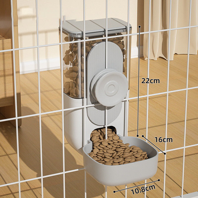 Hanging Automatic Pet Feeder & Water Dispenser Set For Cages