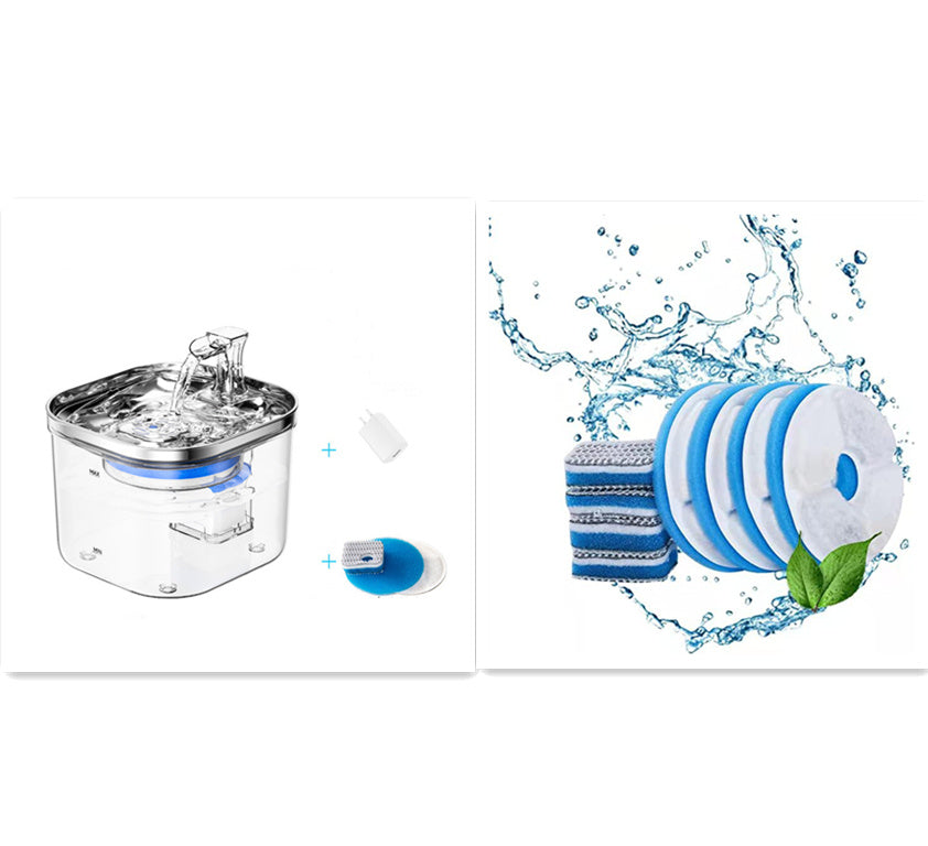 Stainless Steel Automatic Pet Water Fountain - Pawsitive Cuddles