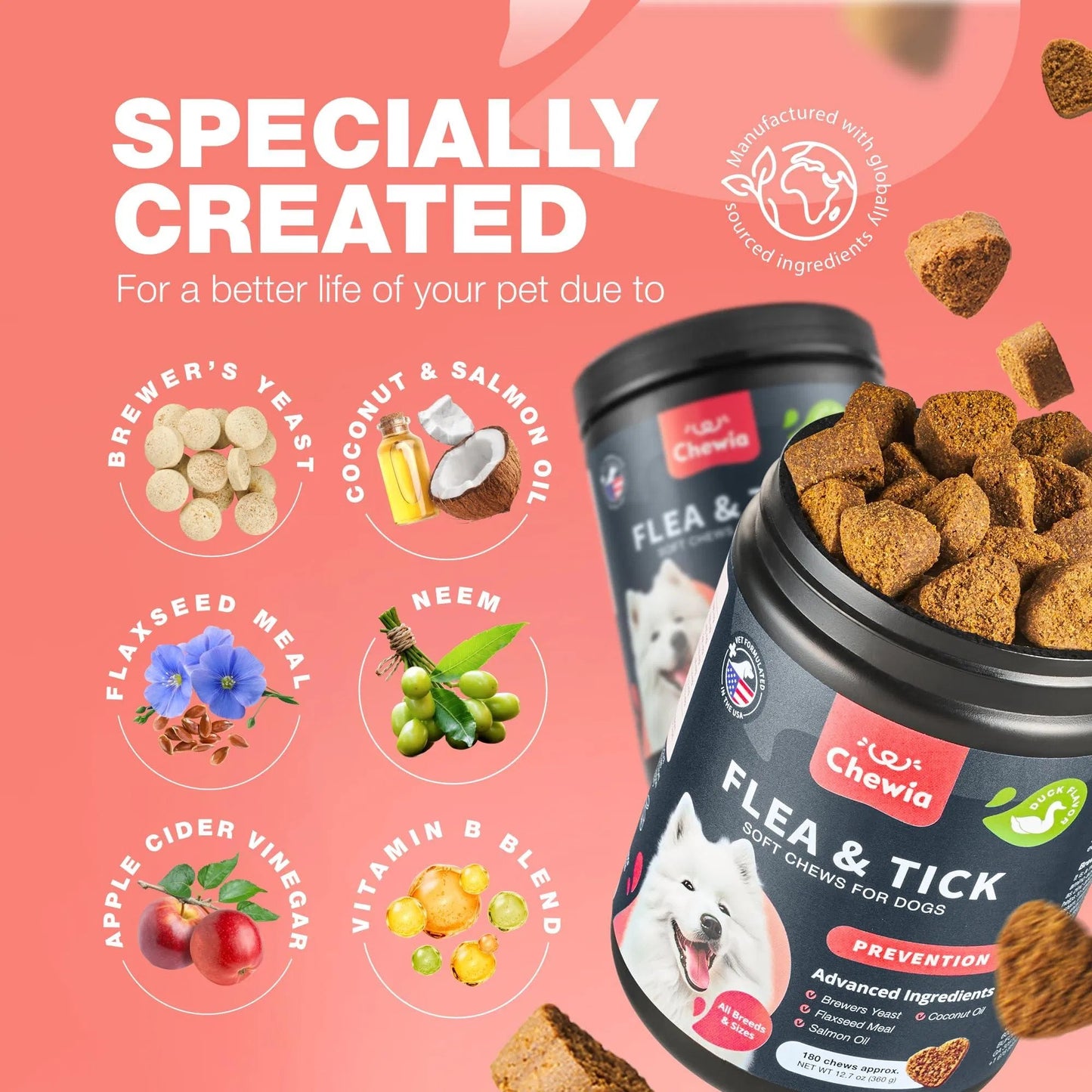 Flea & Tick Prevention with Immune Support Soft Treats - Pawsitive Cuddles