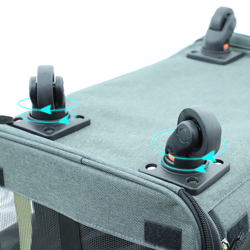 Portable Pet Carrier with Comfortable Wheels - Pawsitive Cuddles