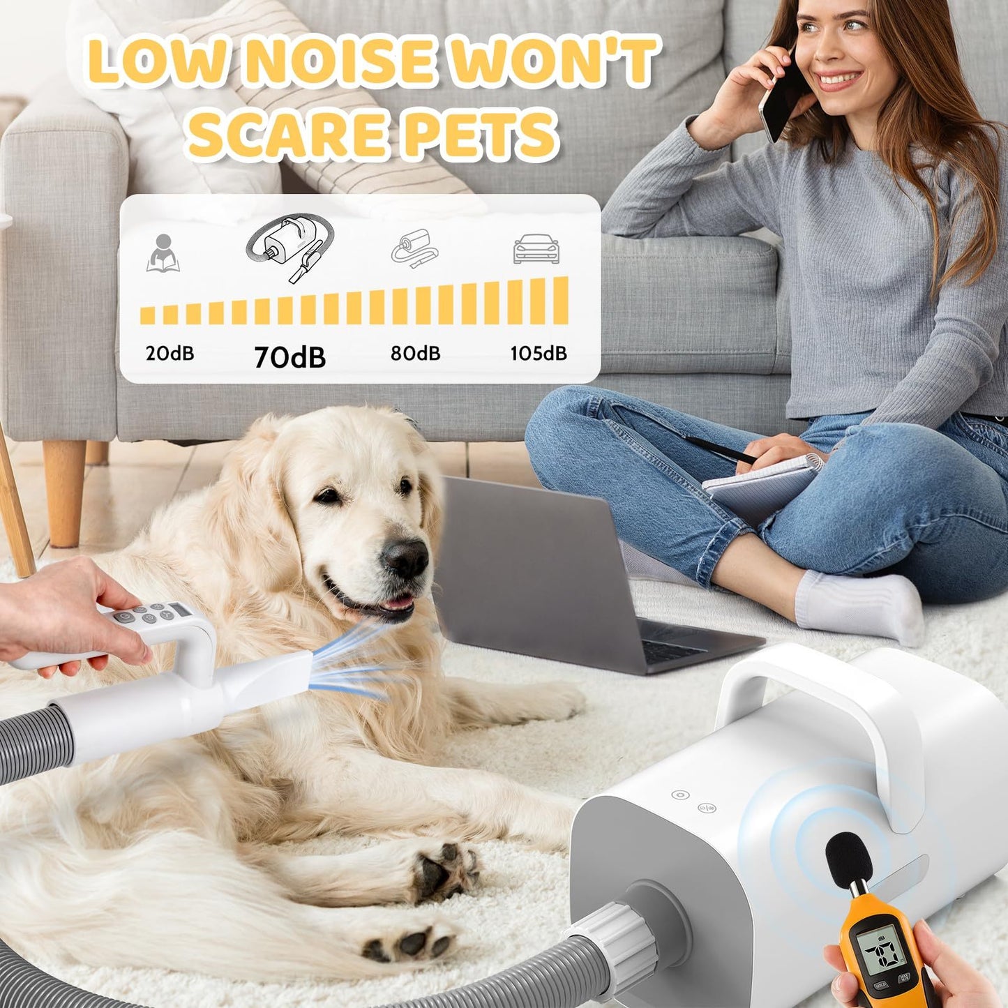 4-in-1 Smart Pet Hair Dryer - Pawsitive Cuddles