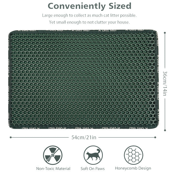 Double-Layer Rice-Shaped Cat Litter Mat - Pawsitive Cuddles