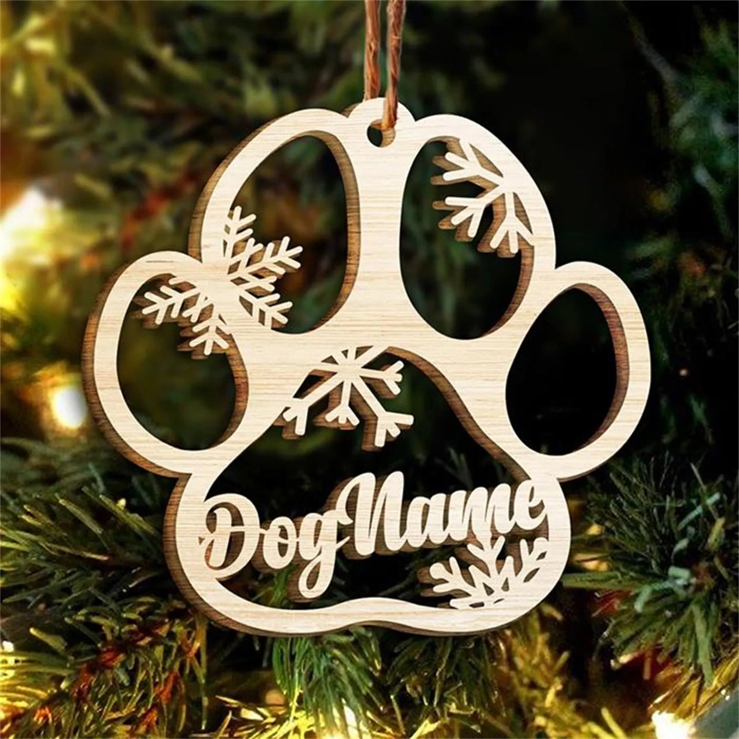 Personalized Christmas Snowflake Bauble - Pawsitive Cuddles