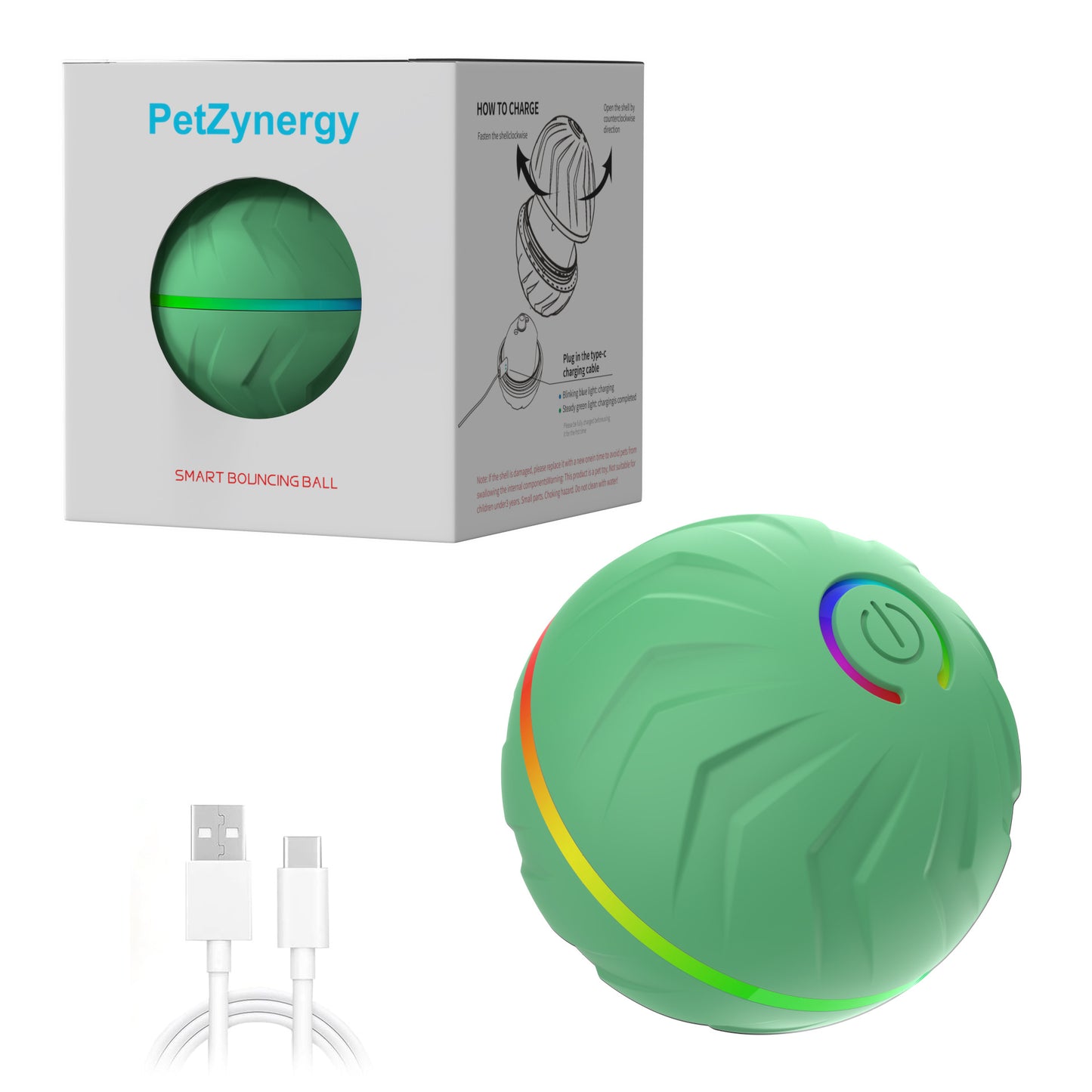 Interactive Motion-Activated Ball Pet Toy - Pawsitive Cuddles