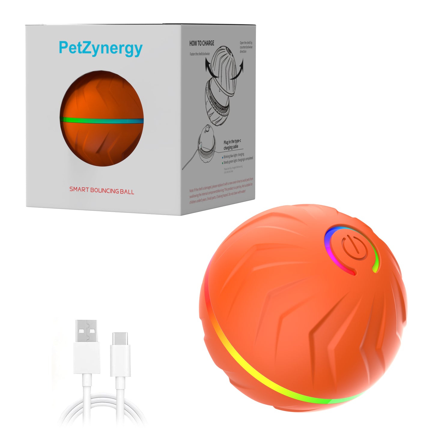 Interactive Motion-Activated Ball Pet Toy - Pawsitive Cuddles