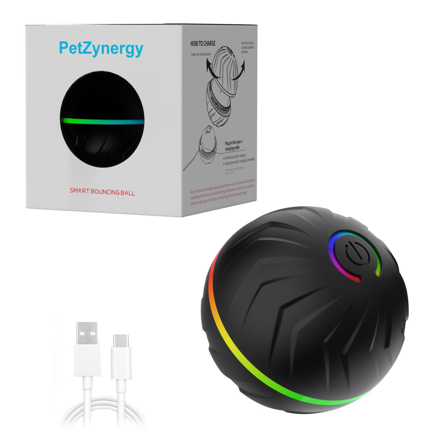 Interactive Motion-Activated Ball Pet Toy - Pawsitive Cuddles