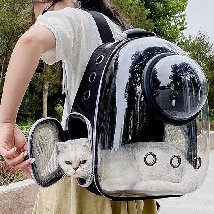 Transparent Skylight Pet Cat Backpack - Pawsitive Cuddles