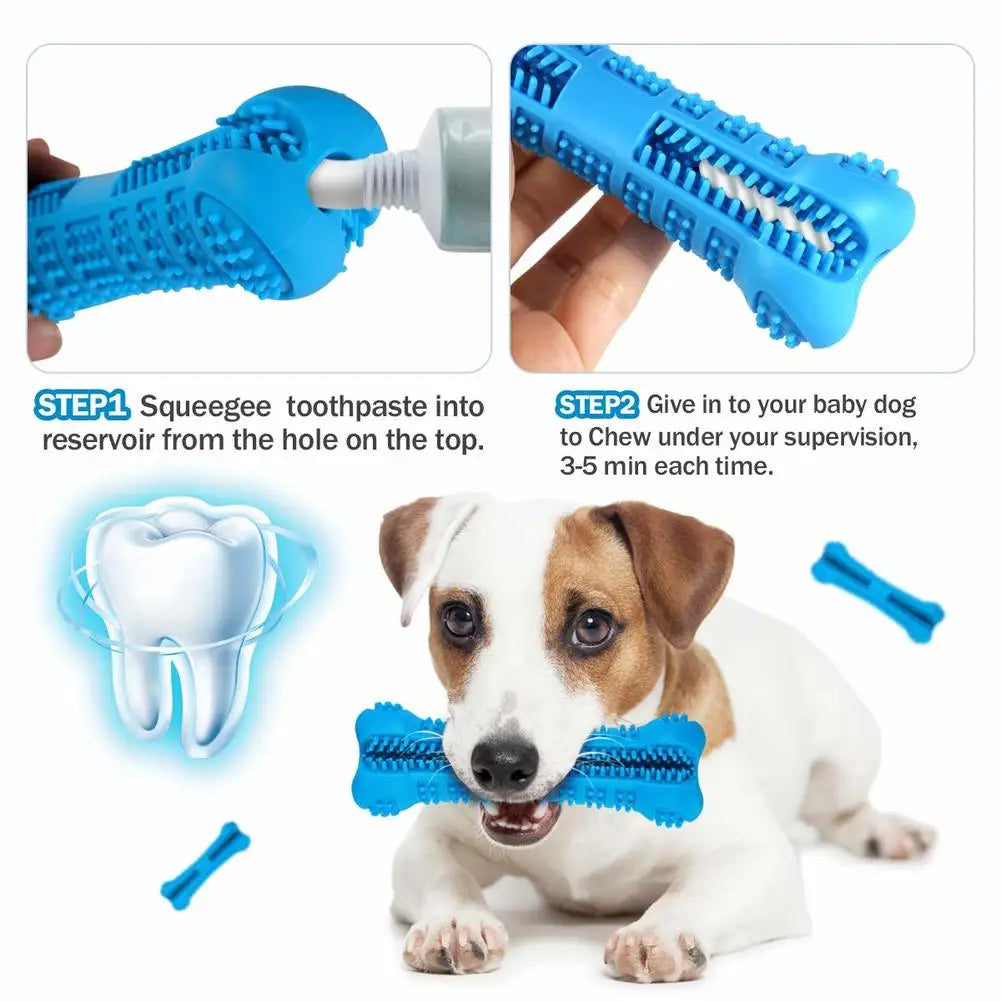 360° Soft Rubber Dog Toothbrush Toy - Pawsitive Cuddles