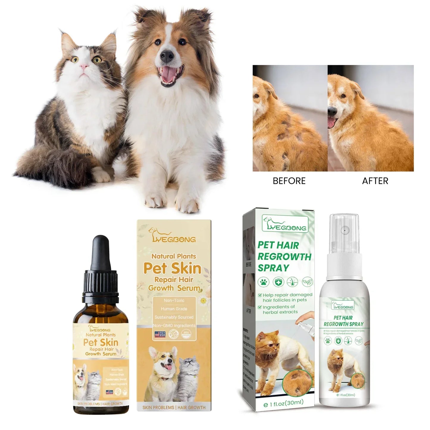Pet Hair Regrowth & Skin Repair Essence - Pawsitive Cuddles