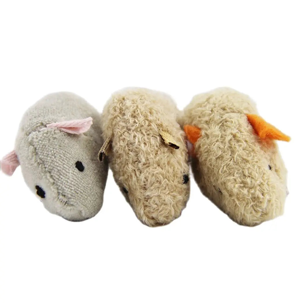 3pcs Plush Simulation Mouse Cat Toy - Pawsitive Cuddles