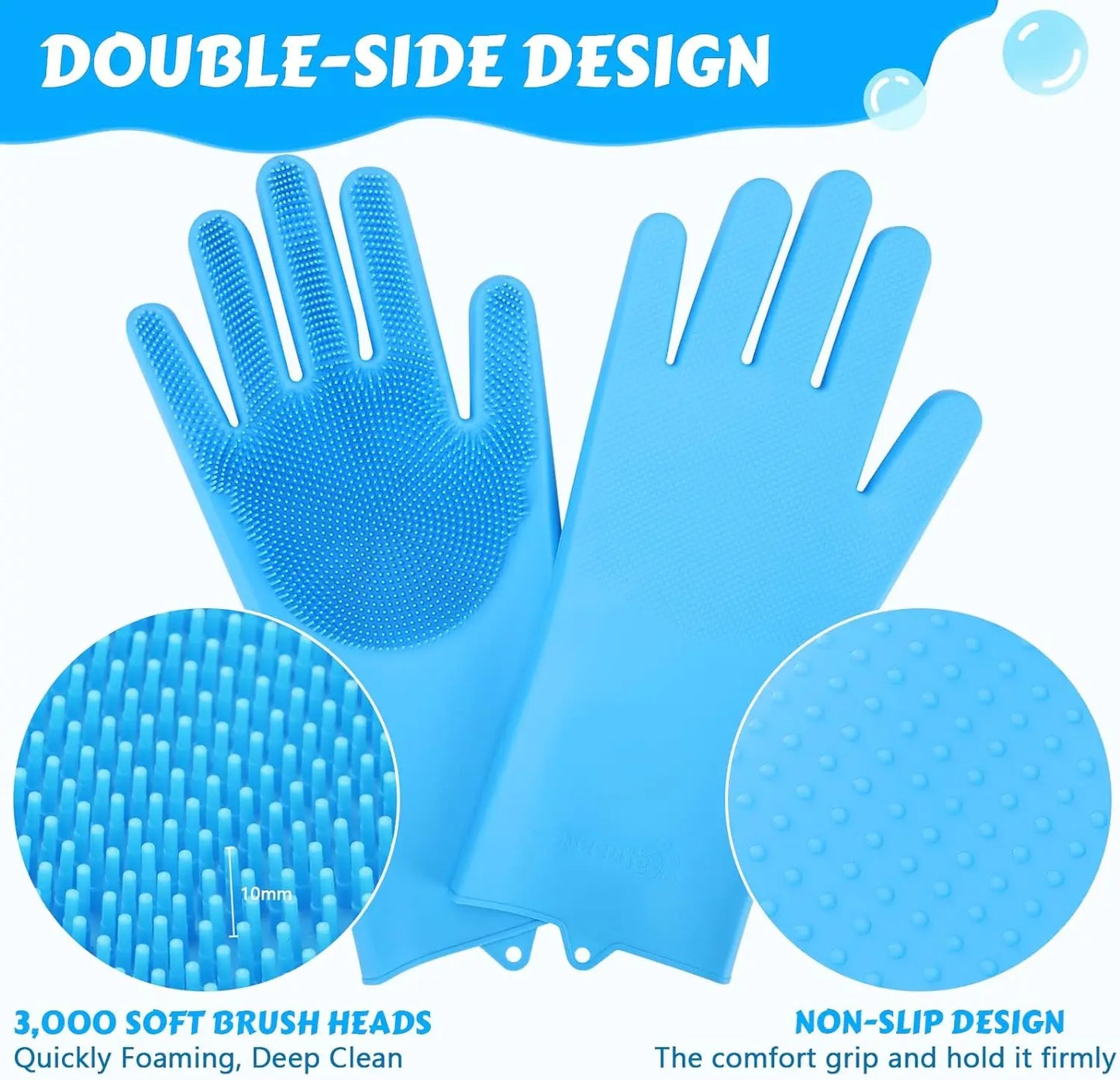 Soft Silicone Bath & Cleaning Gloves - Pawsitive Cuddles