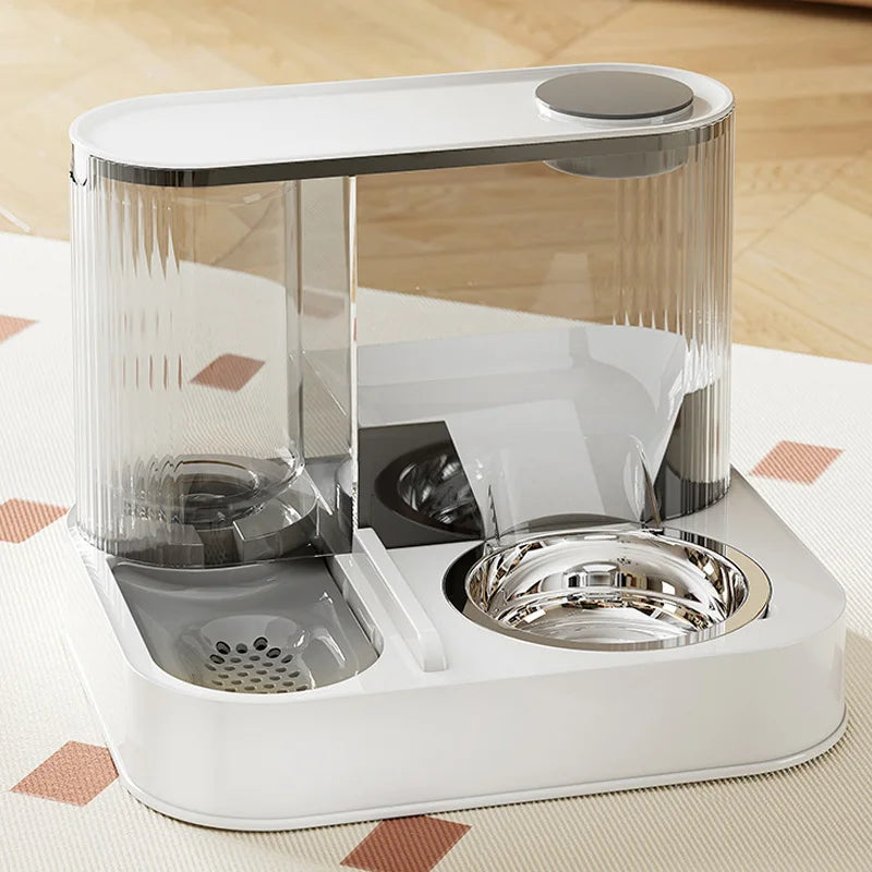 2-in-1 Automatic Pet Feeder & Water Dispenser – Large Capacity - Pawsitive Cuddles
