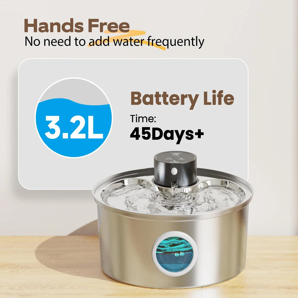 3.2L Recharge 5V USB Cat Water Fountain - Pawsitive Cuddles