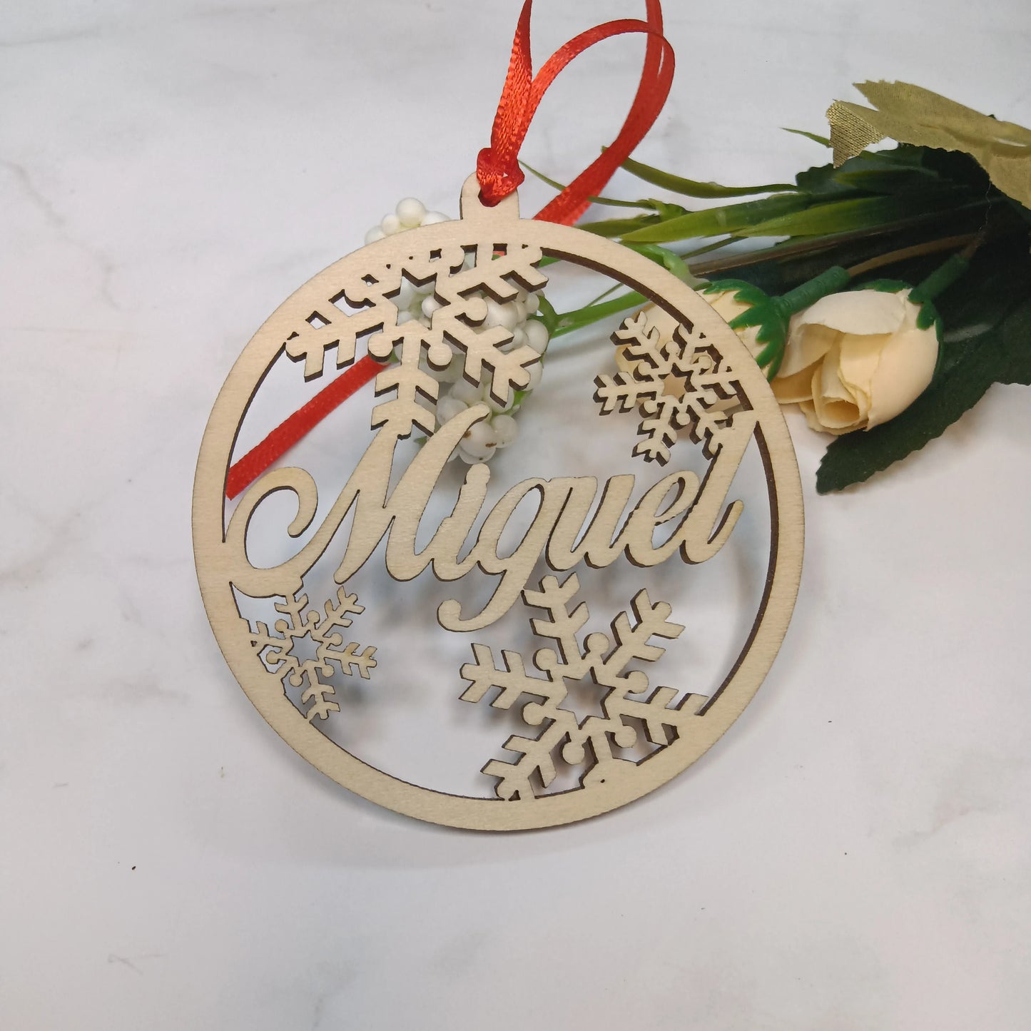 Personalized Christmas Snowflake Bauble - Pawsitive Cuddles