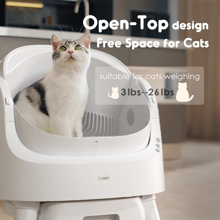 Large Capacity Easy to Clean Efficient Self-cleaning Cat Litter Box - Pawsitive Cuddles
