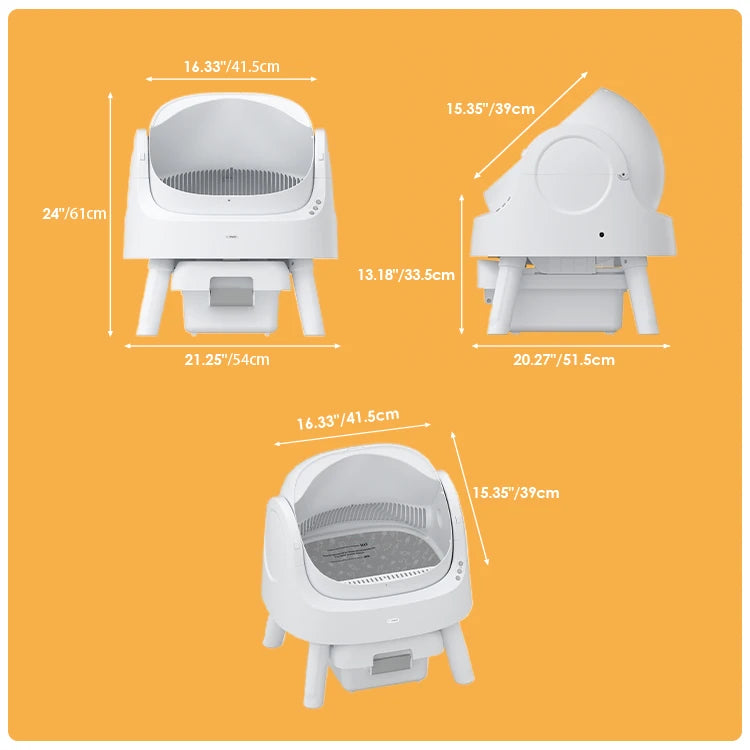 Large Capacity Easy to Clean Efficient Self-cleaning Cat Litter Box - Pawsitive Cuddles