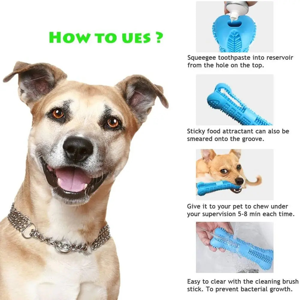 360° Soft Rubber Dog Toothbrush Toy - Pawsitive Cuddles