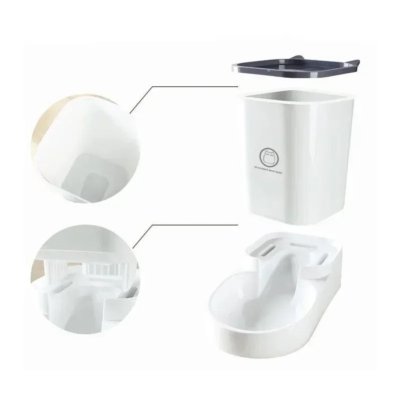 3.8L Large Capacity Pet Cat Automatic Food Water Dispenser Fountain - Pawsitive Cuddles