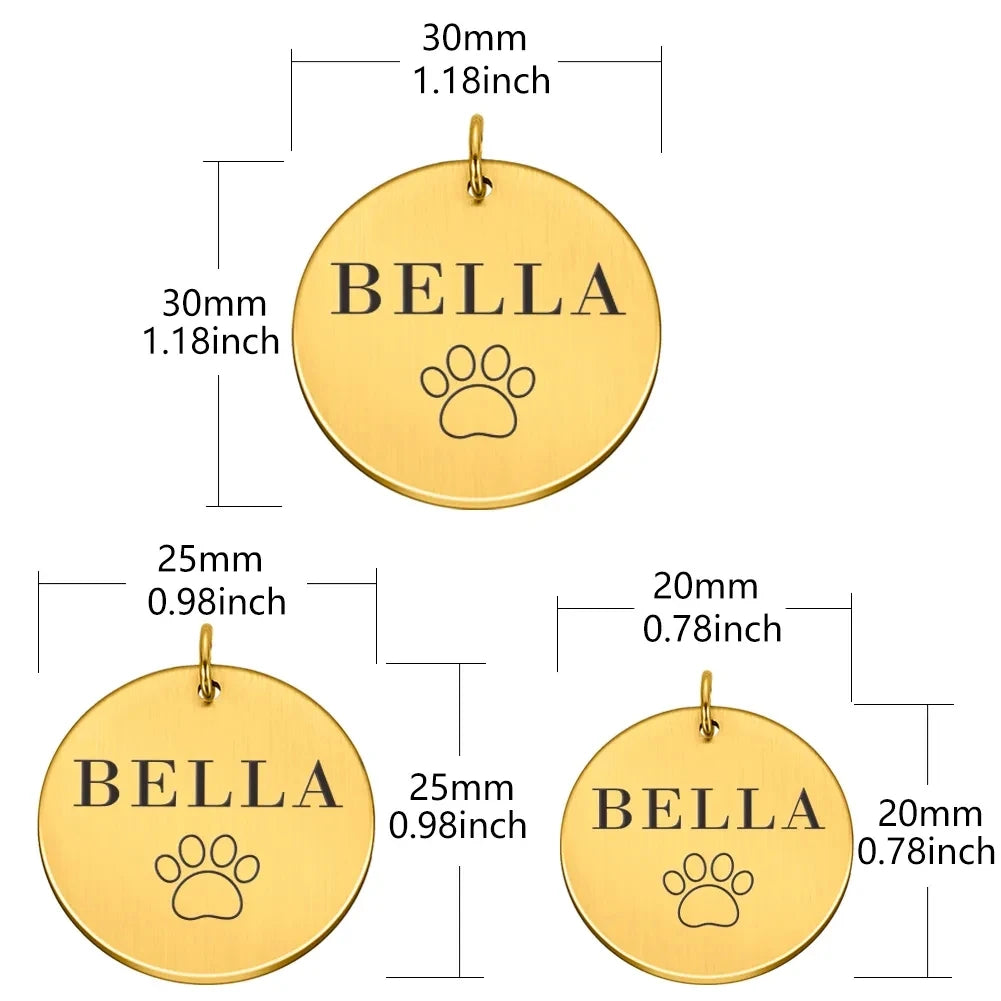 Personalized Paw Print Medal with Name - Pawsitive Cuddles
