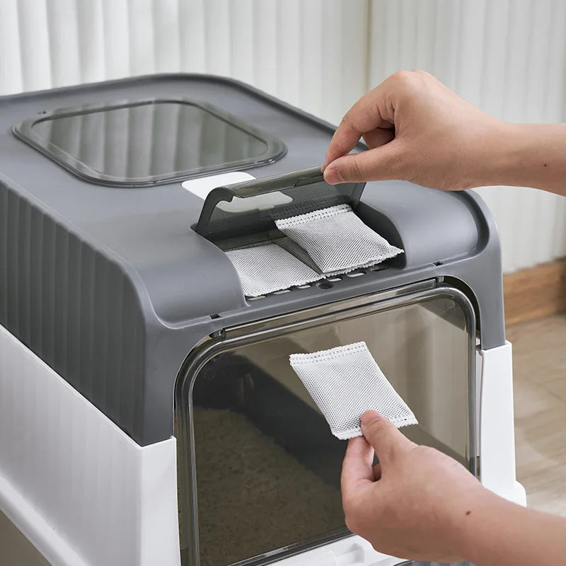 Fully Enclosed Litter Box with UV Sterilization & Deodorization - Pawsitive Cuddles
