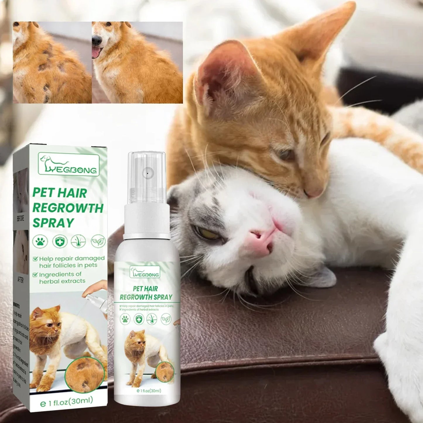 Pet Hair Regrowth & Skin Repair Essence - Pawsitive Cuddles