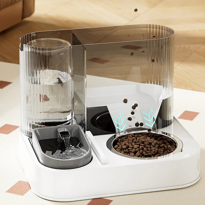 2-in-1 Automatic Pet Feeder & Water Dispenser – Large Capacity - Pawsitive Cuddles