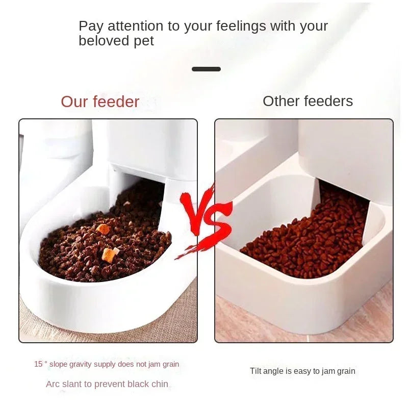 3.8L Large Capacity Pet Cat Automatic Food Water Dispenser Fountain - Pawsitive Cuddles