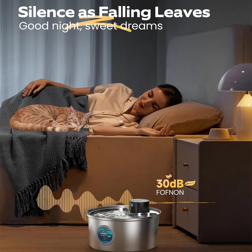 3.2L Recharge 5V USB Cat Water Fountain - Pawsitive Cuddles