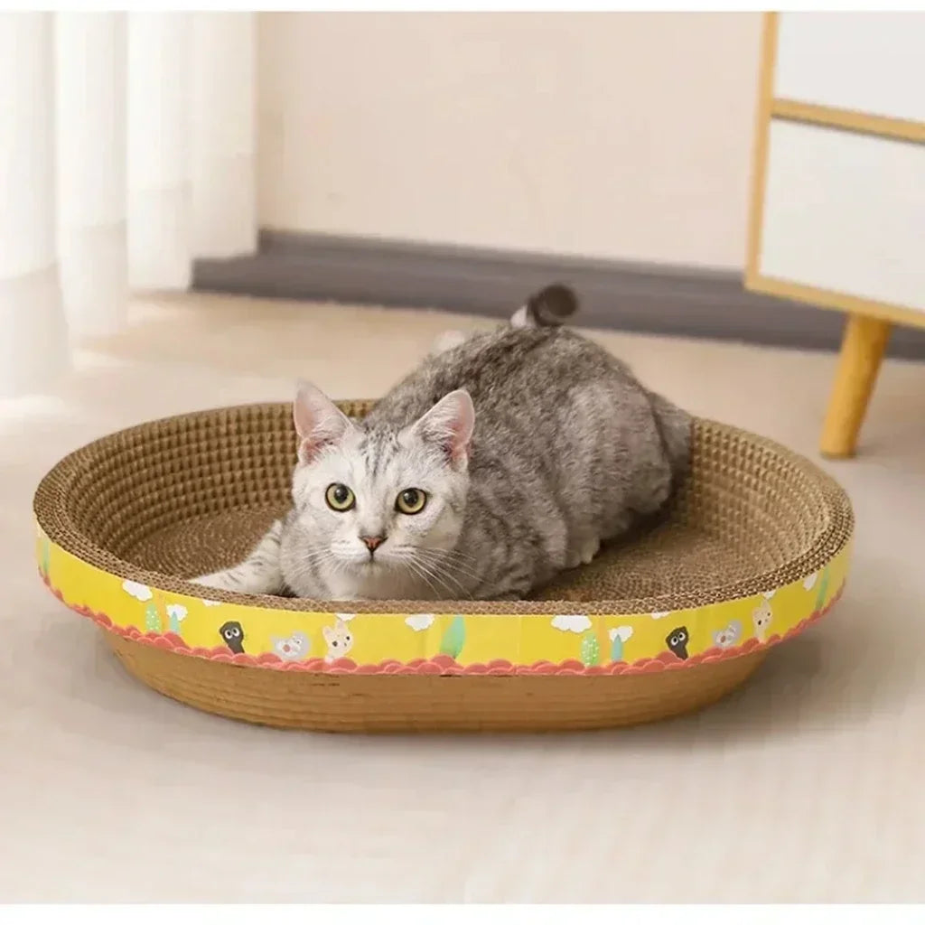 Oval Cat Scratching Nest - Pawsitive Cuddles