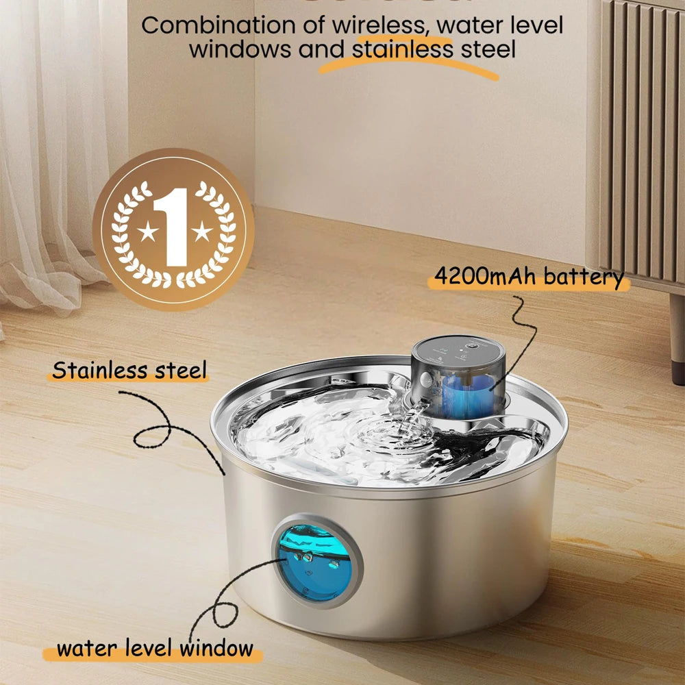 3.2L Recharge 5V USB Cat Water Fountain - Pawsitive Cuddles