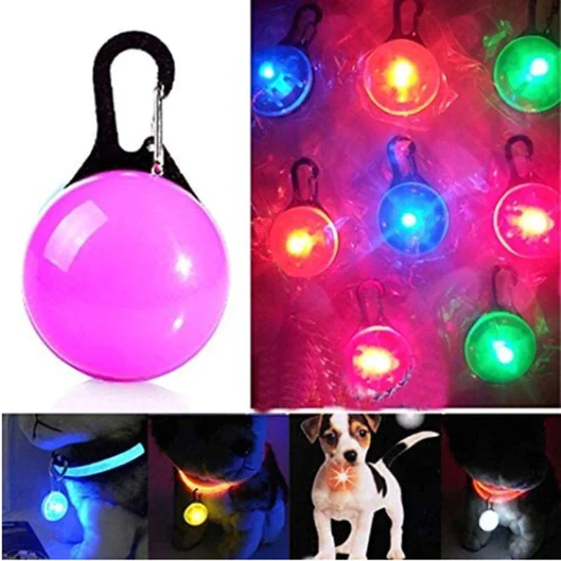 Led Dog Collar Pendant Dog Cat Collar Pet Leads Glow Accessories Bright Necklace Luminous Collar Night Safety Decoration - Click Mart