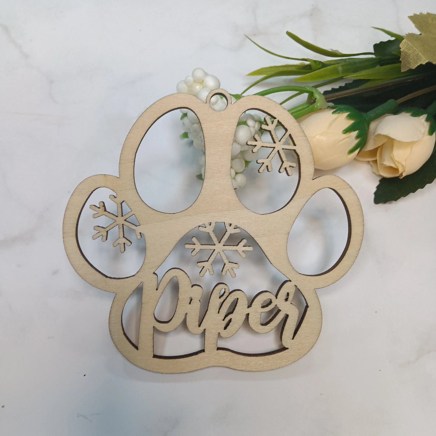 Personalized Christmas Snowflake Bauble - Pawsitive Cuddles