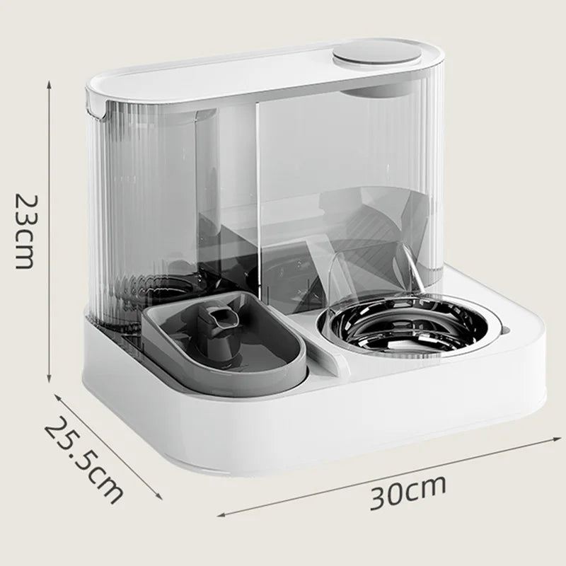 2-in-1 Automatic Pet Feeder & Water Dispenser – Large Capacity - Pawsitive Cuddles