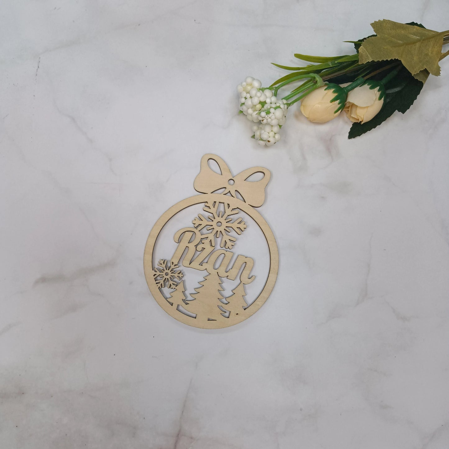 Personalized Christmas Snowflake Bauble - Pawsitive Cuddles