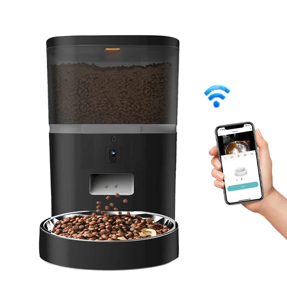 Smart Pet Feeder – App Control, Camera, Auto Dispenser - Pawsitive Cuddles