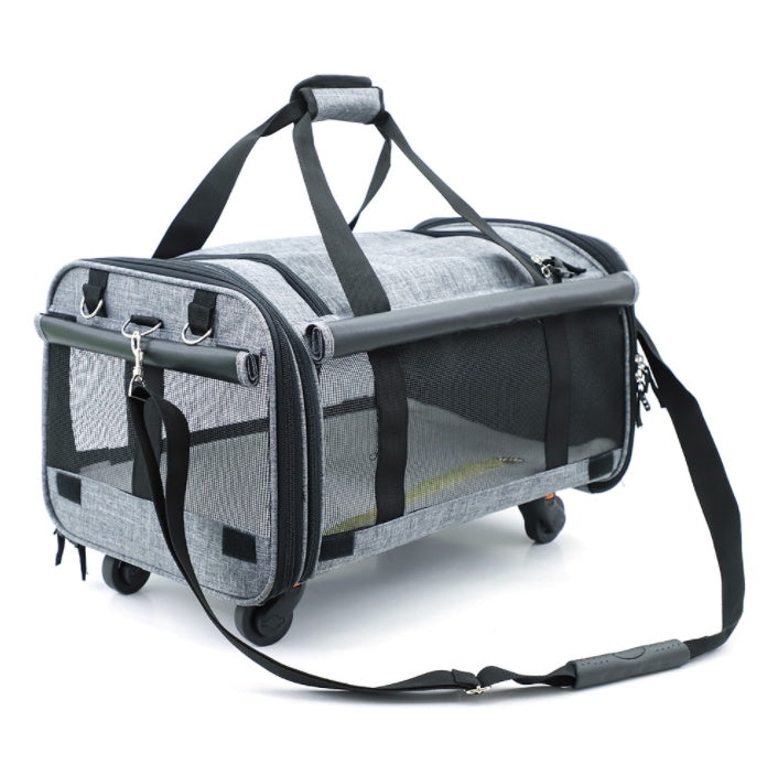 Portable Pet Carrier with Comfortable Wheels - Pawsitive Cuddles