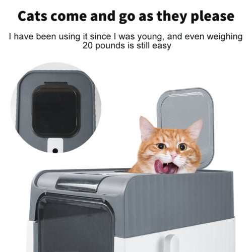 Large Grey Cat Litter Box with Drawer - Pawsitive Cuddles