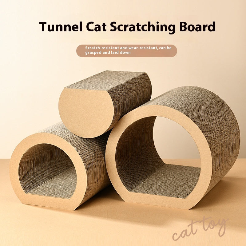 3-in-1 Cat Tunnel & Scratch Board Set