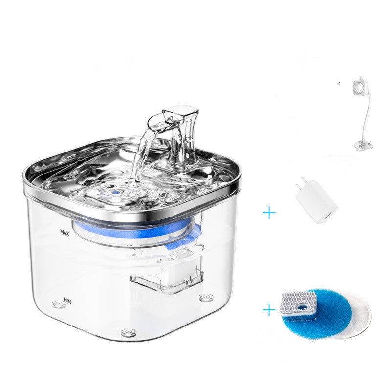 Stainless Steel Automatic Pet Water Fountain - Pawsitive Cuddles