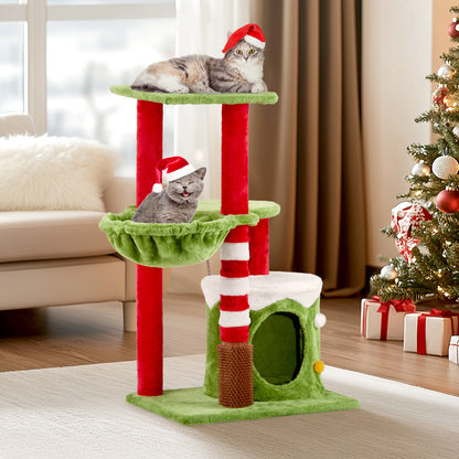2-Level Cat House with Hammock - Pawsitive Cuddles
