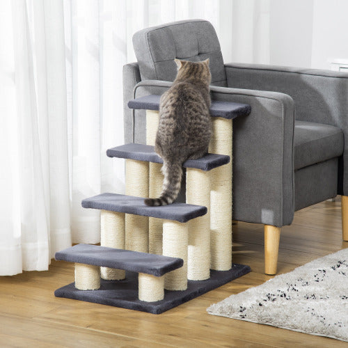 PawHut Cat Tree with 4 Steps - Pawsitive Cuddles