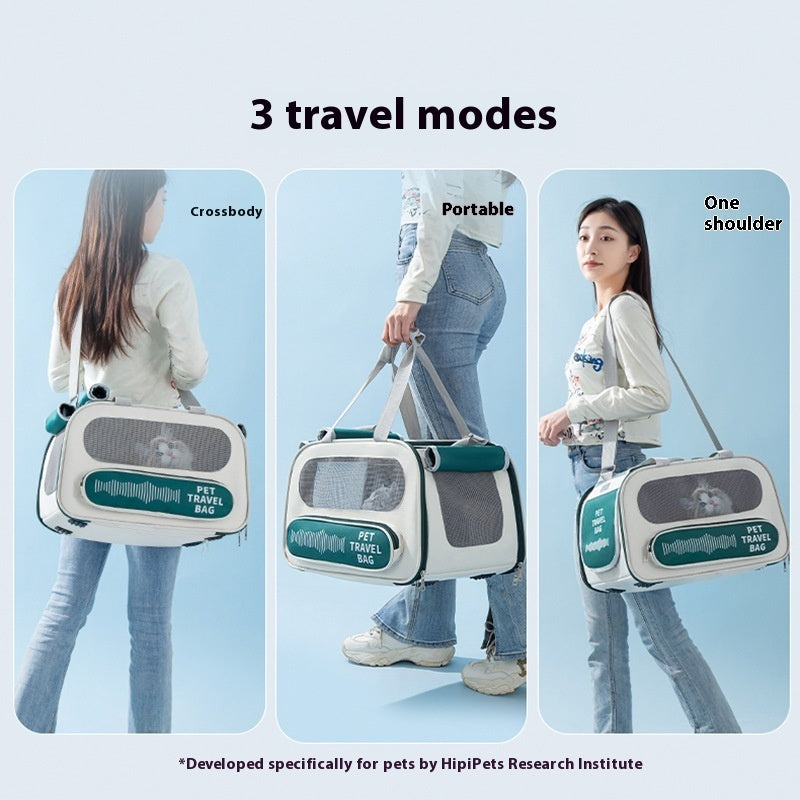 Large Capacity Travel Carrier for Cats & Small Dogs