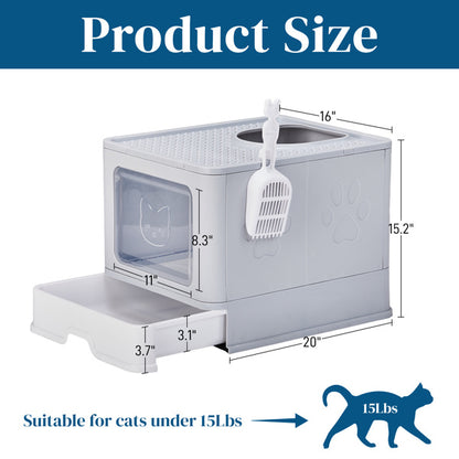 Modern Grey Cat Litter Box - Pawsitive Cuddles